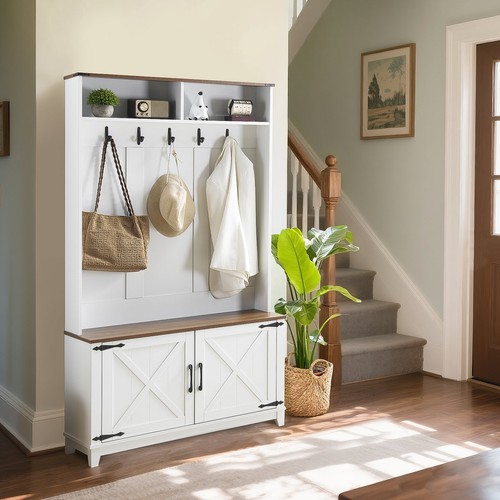 Hall tree with bench - hall,