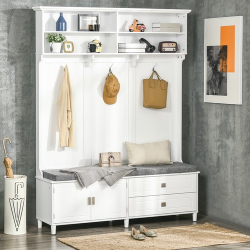 Hall tree with storage bench - hall,